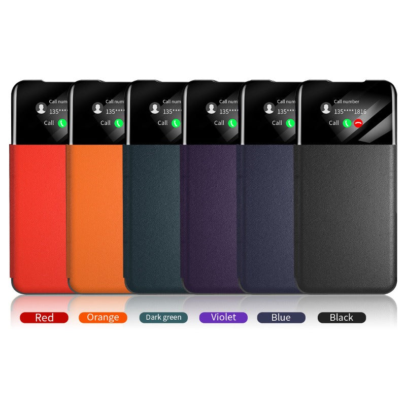 Smart Window View Leather Flip Case For Samsung Galaxy S23 S22 S21Ultra Plus S23 S22 S21Cover