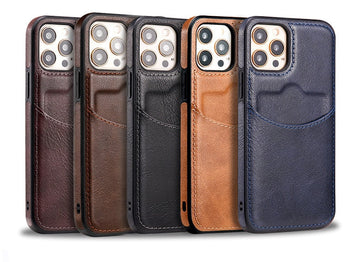 Luxury PU Leather Case With Wallet Credit Card Slot for IPhone