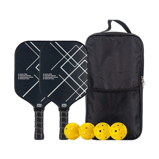 Fiberglass Pickleball Paddles Set Lightweight Portable Defensive Paddles Fiberglass Set