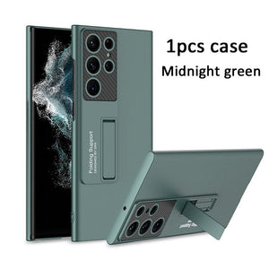 Compatible with Samsung Galaxy S22 Case [with Kickstand] Shockproof Protection Matte Case for Samsung S22 5G Ultra-Thin Slim Phone Case Cover