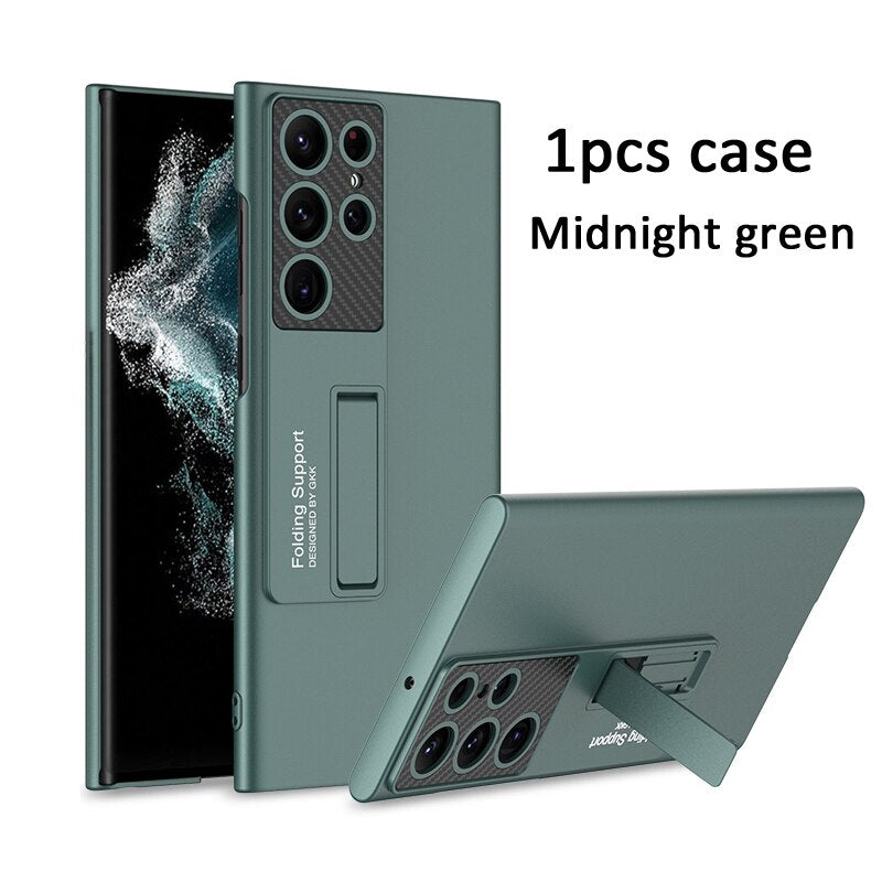 Compatible with Samsung Galaxy S22 Case [with Kickstand] Shockproof Protection Matte Case for Samsung S22 5G Ultra-Thin Slim Phone Case Cover