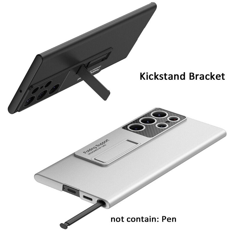 With S Pen Slot Stand Cover For Samsung Galaxy S22 Ultra S22 Plus 5G Case Luxury Ultra-thin Shockproof S21 Ultra Plus Cover Case