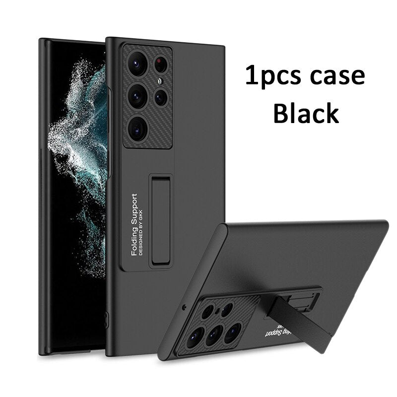 Compatible with Samsung Galaxy S22 Case [with Kickstand] Shockproof Protection Matte Case for Samsung S22 5G Ultra-Thin Slim Phone Case Cover