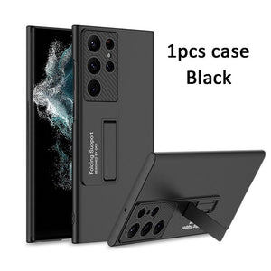 Compatible with Samsung Galaxy S22 Case [with Kickstand] Shockproof Protection Matte Case for Samsung S22 5G Ultra-Thin Slim Phone Case Cover