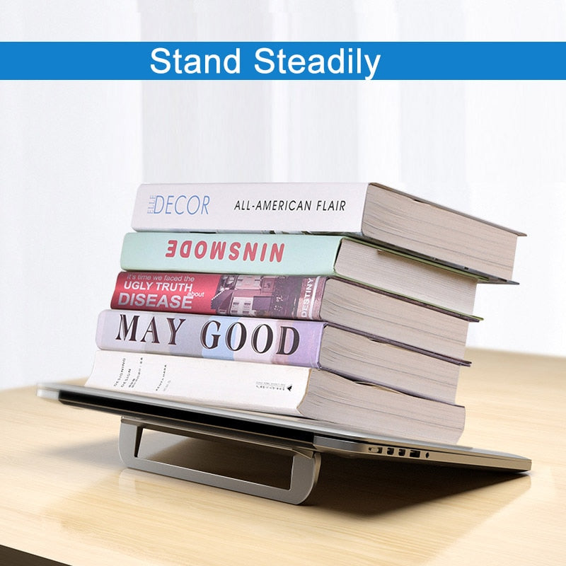 Laptop Stand for MacBook Air Pro Adjustable Aluminum Laptop Riser Foldable Portable Notebook Stand for 11/13/17 Inch
