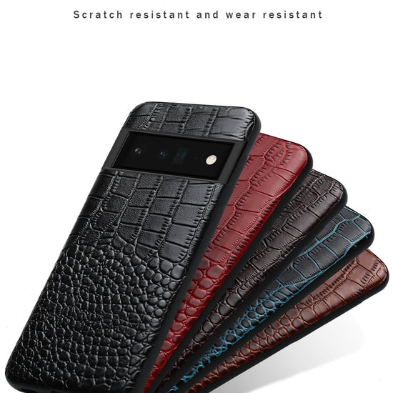 Phone Case for Google Pixel 7 6 Pro 6A 6 Luxury Genuine Cowhide Leather 360 Full Protective Back Cover