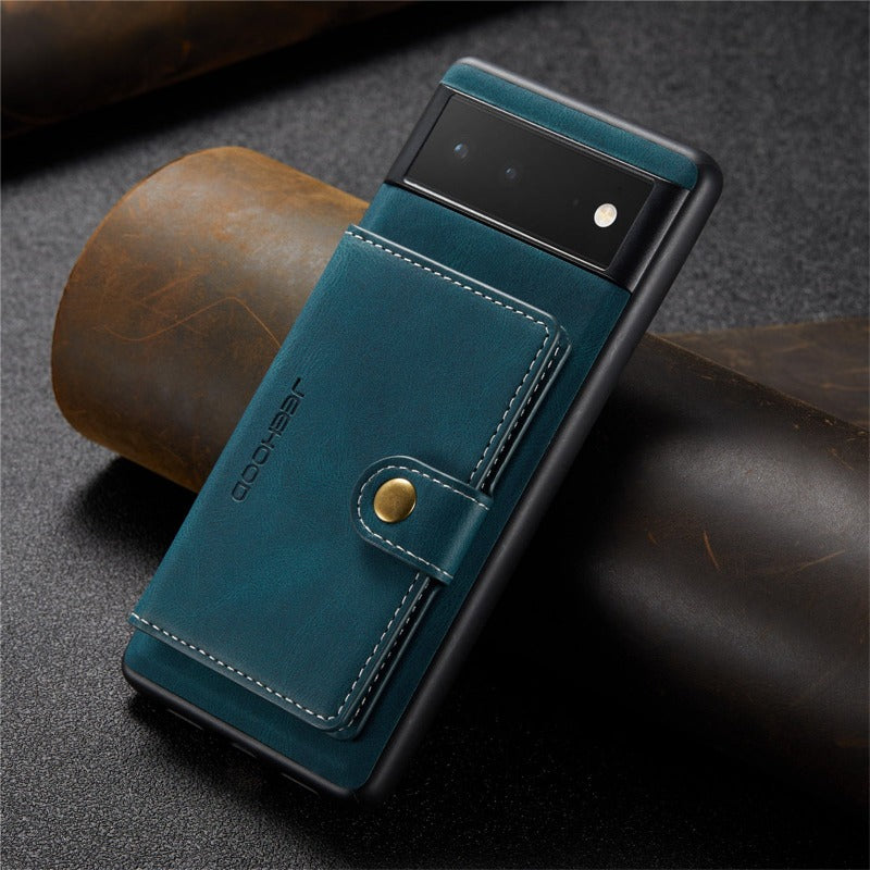 2 in 1 Detachable Leather Cover For Google Pixel 6 Pro Phone Case Wallet Card Holder Stand Magnetic Purse Wireless Charging