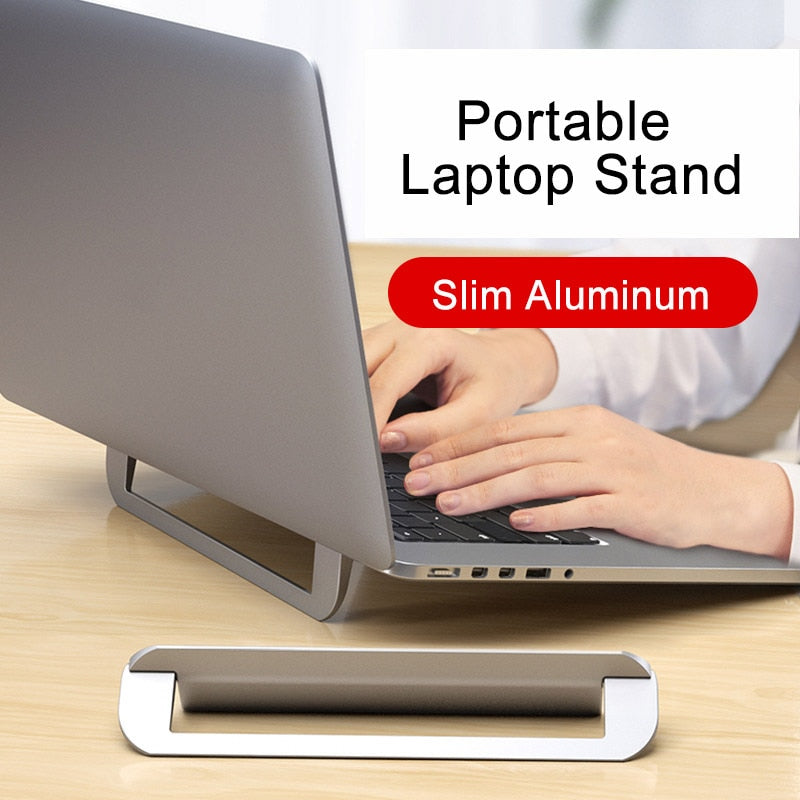 Laptop Stand for MacBook Air Pro Adjustable Aluminum Laptop Riser Foldable Portable Notebook Stand for 11/13/17 Inch