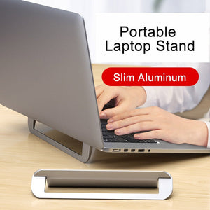 Laptop Stand for MacBook Air Pro Adjustable Aluminum Laptop Riser Foldable Portable Notebook Stand for 11/13/17 Inch