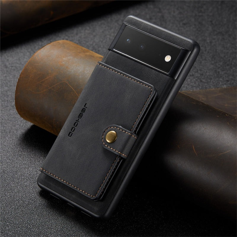 2 in 1 Detachable Leather Cover For Google Pixel 6 Pro Phone Case Wallet Card Holder Stand Magnetic Purse Wireless Charging