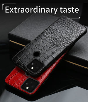 Phone Case for Google Pixel 7 6 Pro 6A 6 Luxury Genuine Cowhide Leather 360 Full Protective Back Cover