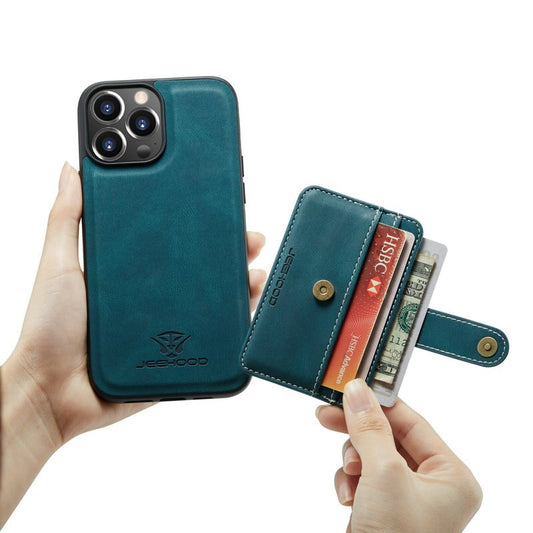 2 in 1 Detachable Magnetic Wallet Leather Phone Case WIth Card Slot Holder For iPhone