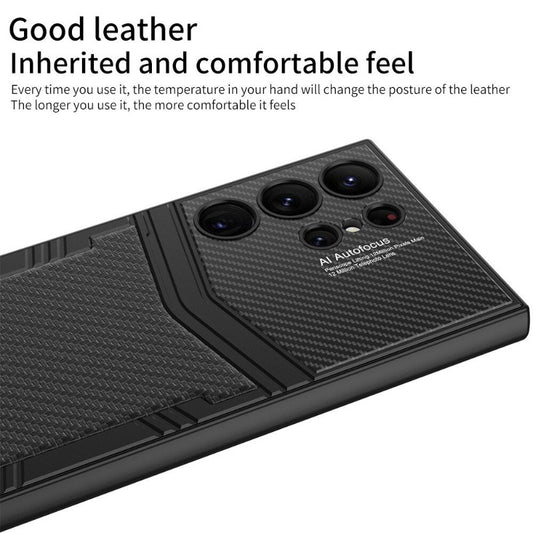 Python Carbon Fibre Case For Samsung Galaxy S23 Ultra Plus Electroplated Plain Leather Crocodile Cover Anti-knock luxury Cases For Galaxy 