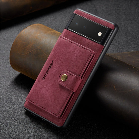 2 in 1 Detachable Leather Cover For Google Pixel 6 Pro Phone Case Wallet Card Holder Stand Magnetic Purse Wireless Charging