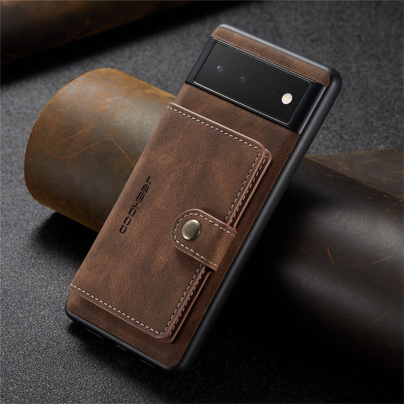 2 in 1 Detachable Leather Cover For Google Pixel 6 Pro Phone Case Wallet Card Holder Stand Magnetic Purse Wireless Charging