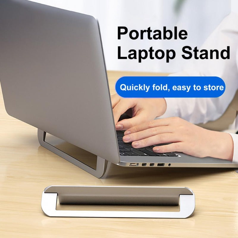 Laptop Stand for MacBook Air Pro Adjustable Aluminum Laptop Riser Foldable Portable Notebook Stand for 11/13/17 Inch