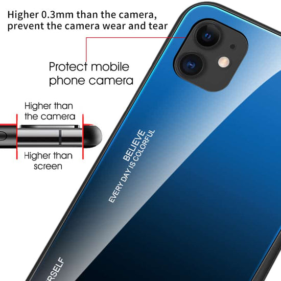 IPhone 14 Case Gradient Tempered Glass Phone Case For IPhone 14  Pro Max
