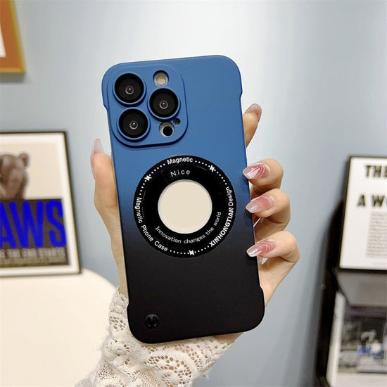 Luxury Gradient Magnetic For Magsafe Wireless Charging Case For IPhone 14 13 12 11 ProMax Clear Plating TPU-PC Cover Funda Phone