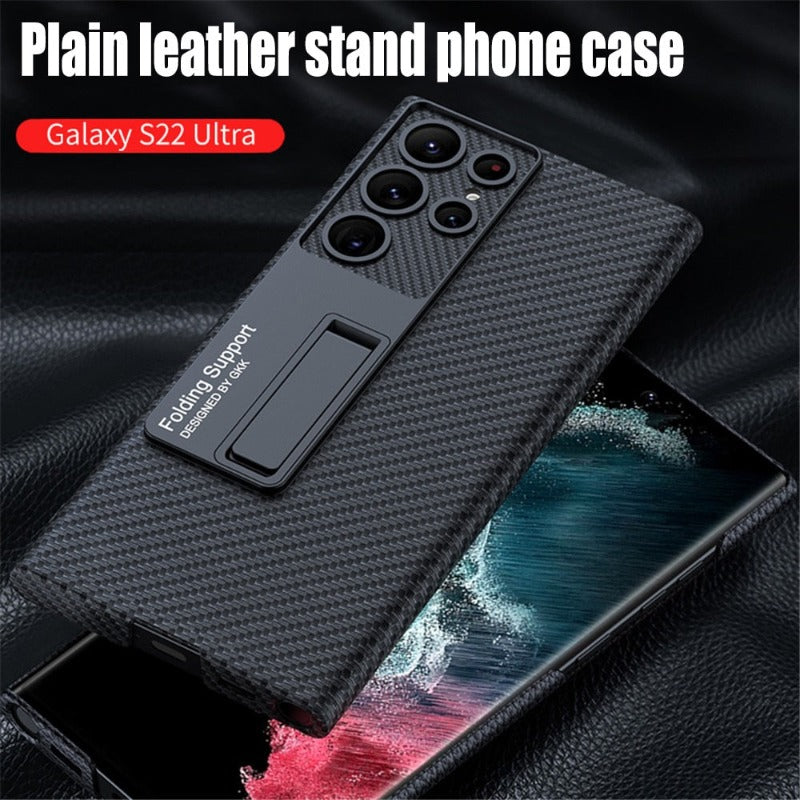 Luxury Ultra-thin Leather Cover For Samsung Galaxy S22 S23 Ultra 5G Case Camera Protection Shockproof Phone Case Coque Fundas