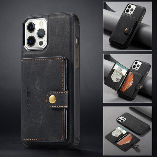 For iPhone 14 & 14 Pro Leather Case With Magnetic Wallet Kickstand Card Holder Designed Cover For iPhone 14 Pro Max