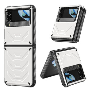 Rugged Phone Case for Samsung Galaxy Z Flip 4 3 Shockproof and Anti-Scratch Silicone Bumper Case for Galaxy Z Flip 4