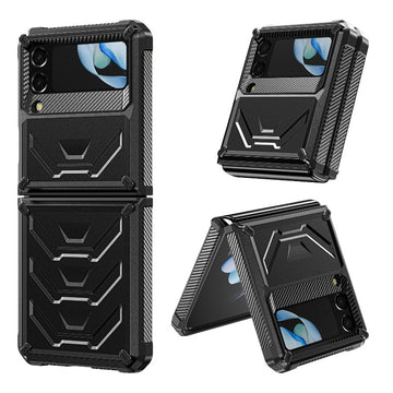 Rugged Phone Case for Samsung Galaxy Z Flip 4 3 Shockproof and Anti-Scratch Silicone Bumper Case for Galaxy Z Flip 4