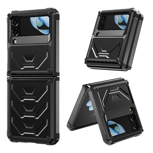Rugged Phone Case for Samsung Galaxy Z Flip 4 3 Shockproof and Anti-Scratch Silicone Bumper Case for Galaxy Z Flip 4