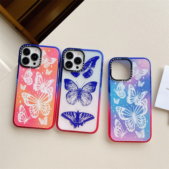 Cartoon Cute Laser Butterfly Phone Case For iPhone 14 Pro Max 14Plus For iPhone 14 13 12