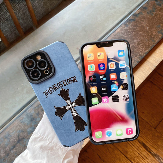 Cross Heart Phone Case for IPhone 14 Pro Max 11 13 12 Camera Protection Shockproof Back Cover