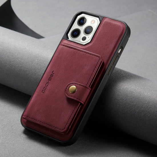 For iPhone 14 & 14 Pro Leather Case With Magnetic Wallet Kickstand Card Holder Designed Cover For iPhone 14 Pro Max
