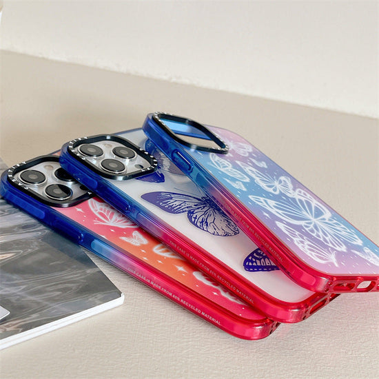 Cartoon Cute Laser Butterfly Phone Case For iPhone 14 Pro Max 14Plus For iPhone 14 13 12