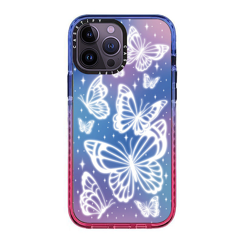 Cartoon Cute Laser Butterfly Phone Case For iPhone 14 Pro Max 14Plus For iPhone 14 13 12