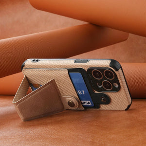 Luxury Card Holder Wallet Leather Case for iPhone 11 12 13 14 Pro Max Card Holder Magnetic Cover Leather Wallet Card Holder case