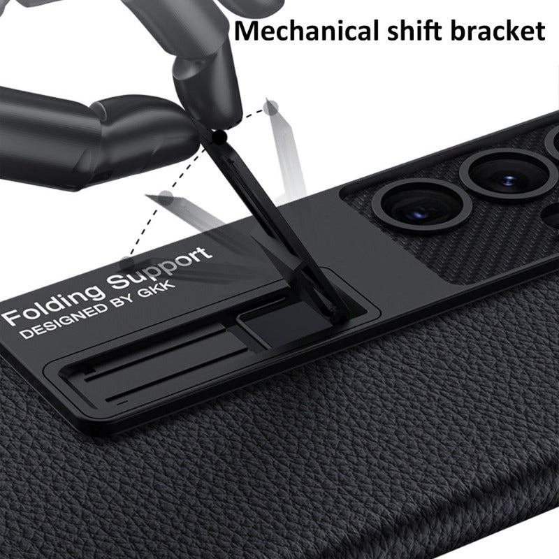 Luxury Ultra-thin Leather Cover For Samsung Galaxy S22 S23 Ultra 5G Case Camera Protection Shockproof Phone Case Coque Fundas