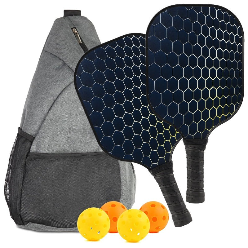 Pickleball Paddles Set With Portable Bag Fiberglass Rackets