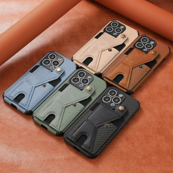 Luxury Card Holder Wallet Leather Case for iPhone 11 12 13 14 Pro Max Card Holder Magnetic Cover Leather Wallet Card Holder case