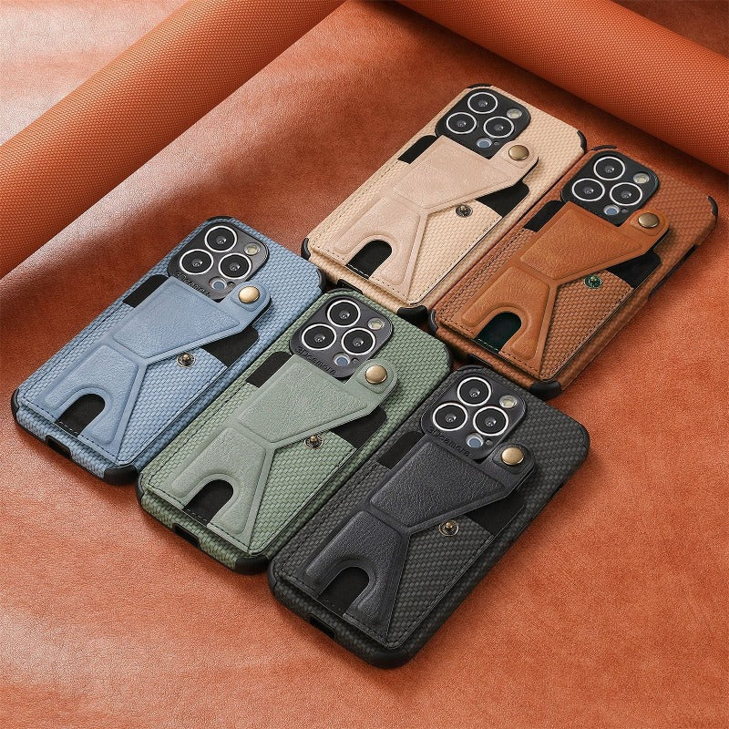Luxury Card Holder Wallet Leather Case for iPhone 11 12 13 14 Pro Max Card Holder Magnetic Cover Leather Wallet Card Holder case
