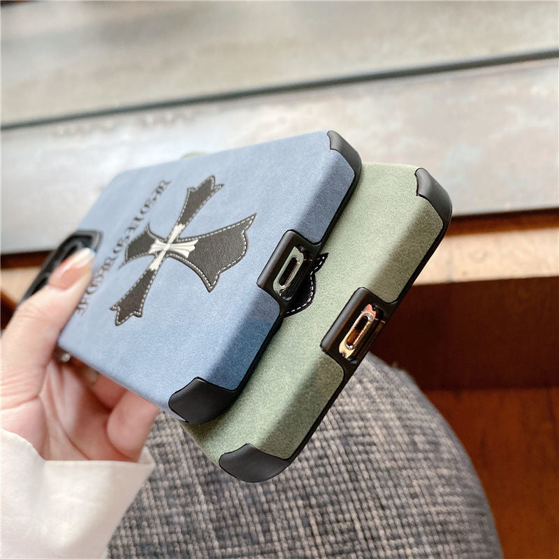 Cross Heart Phone Case for IPhone 14 Pro Max 11 13 12 Camera Protection Shockproof Back Cover