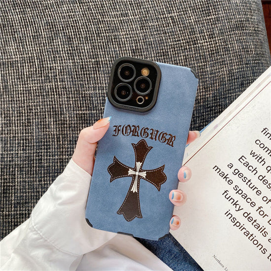 Cross Heart Phone Case for IPhone 14 Pro Max 11 13 12 Camera Protection Shockproof Back Cover