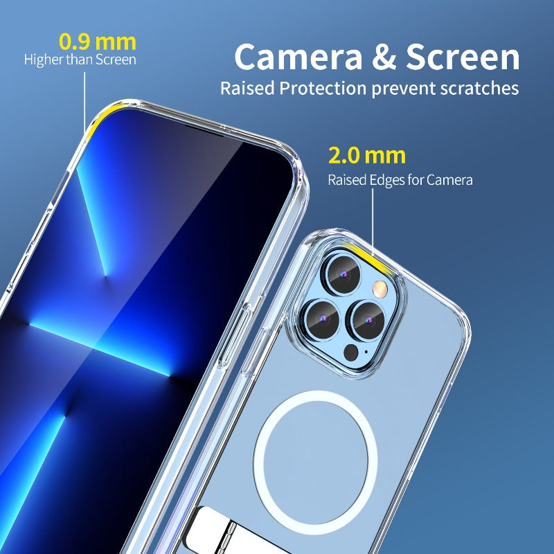 Newest Magnetic Wireless Charging Case for iPhone 14 series Aluminum Alloy Stand Cover for iPhone 14 6.1 Pro Phone Case