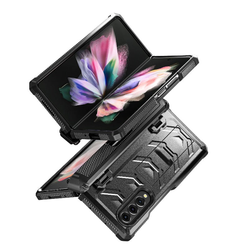 Magnetic Hinge Slide Pen Slot Case For Samsung Galaxy Z Fold 3 4 5G Stand Case Built in Film Armor Bracket Cover for Fold3 Case