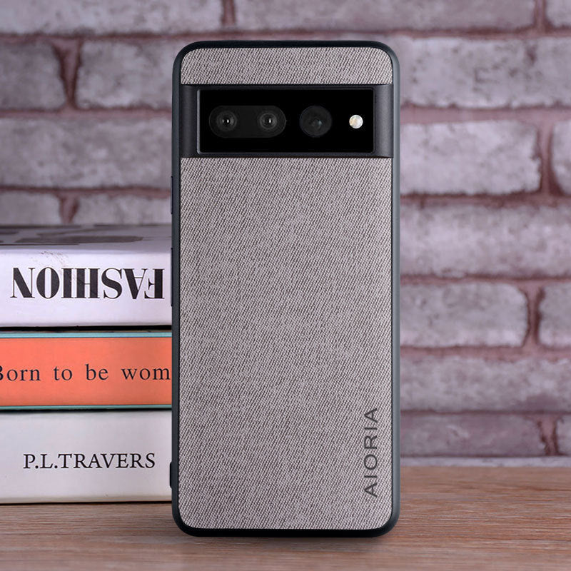 Case for Google Pixel 7 6 Pro 6A Coque Luxury Textile Leather Skin Soft TPU Hard Phone Cover For Google Pixel 7 6 Case