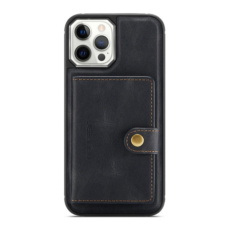 For iPhone 14 & 14 Pro Leather Case With Magnetic Wallet Kickstand Card Holder Designed Cover For iPhone 14 Pro Max