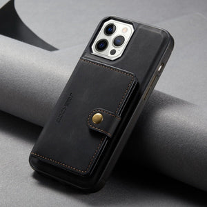 For iPhone 14 & 14 Pro Leather Case With Magnetic Wallet Kickstand Card Holder Designed Cover For iPhone 14 Pro Max