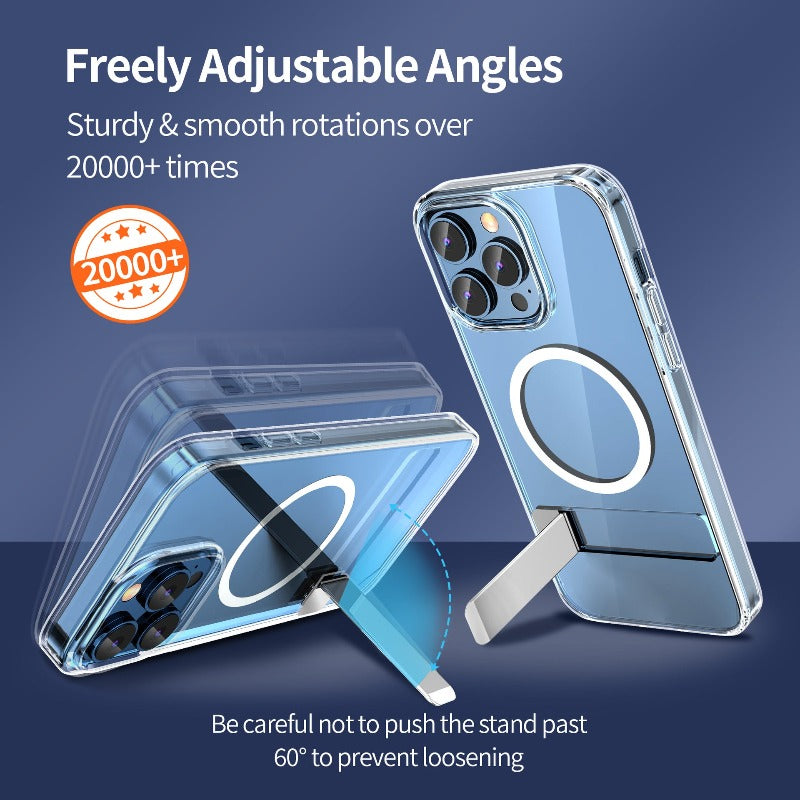 Newest Magnetic Wireless Charging Case for iPhone 14 series Aluminum Alloy Stand Cover for iPhone 14 6.1 Pro Phone Case