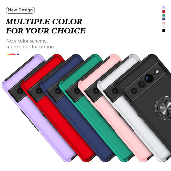 Luxury TPU + Hard PC With Stand Ring Magnet Shockproof Armor Protect Back Cover Case for Google Pixel 7 Pro