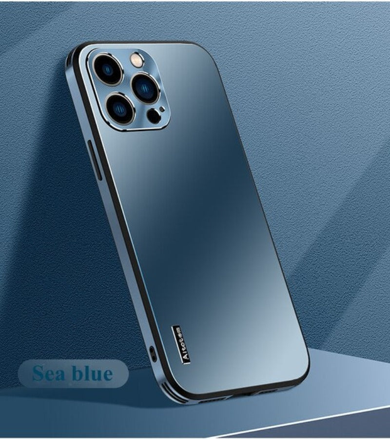 Luxury High quality Matte Aurora Phone Case For iPhone 14 13 12 11 Pro Max Metal Lens protection Shockproof Hard Bumper Cover
