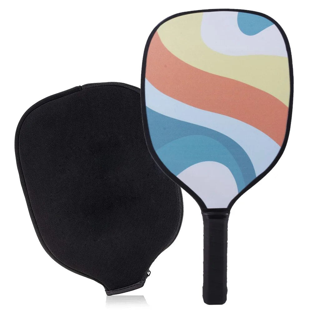 Wooden Honeycomb Pickleball Racket With Zipper Racket Storage Bag Set