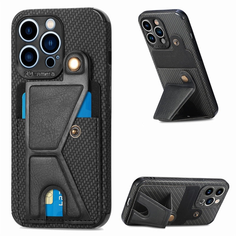 Luxury Card Holder Wallet Leather Case for iPhone 11 12 13 14 Pro Max Card Holder Magnetic Cover Leather Wallet Card Holder case