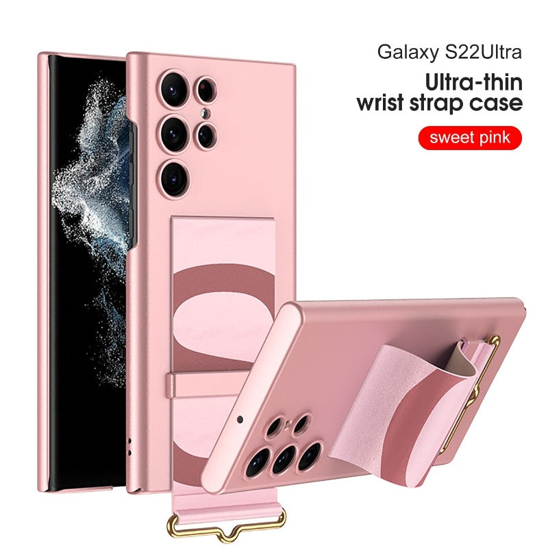 For Samsung Galaxy S22 Ultra Case Wrist Strap Holder Case For Samsung S22 Plus Ultra Thin Shockproof Soft Back Cover Accessories